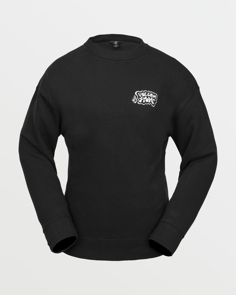 Womens Essential Crew Fleece - Black