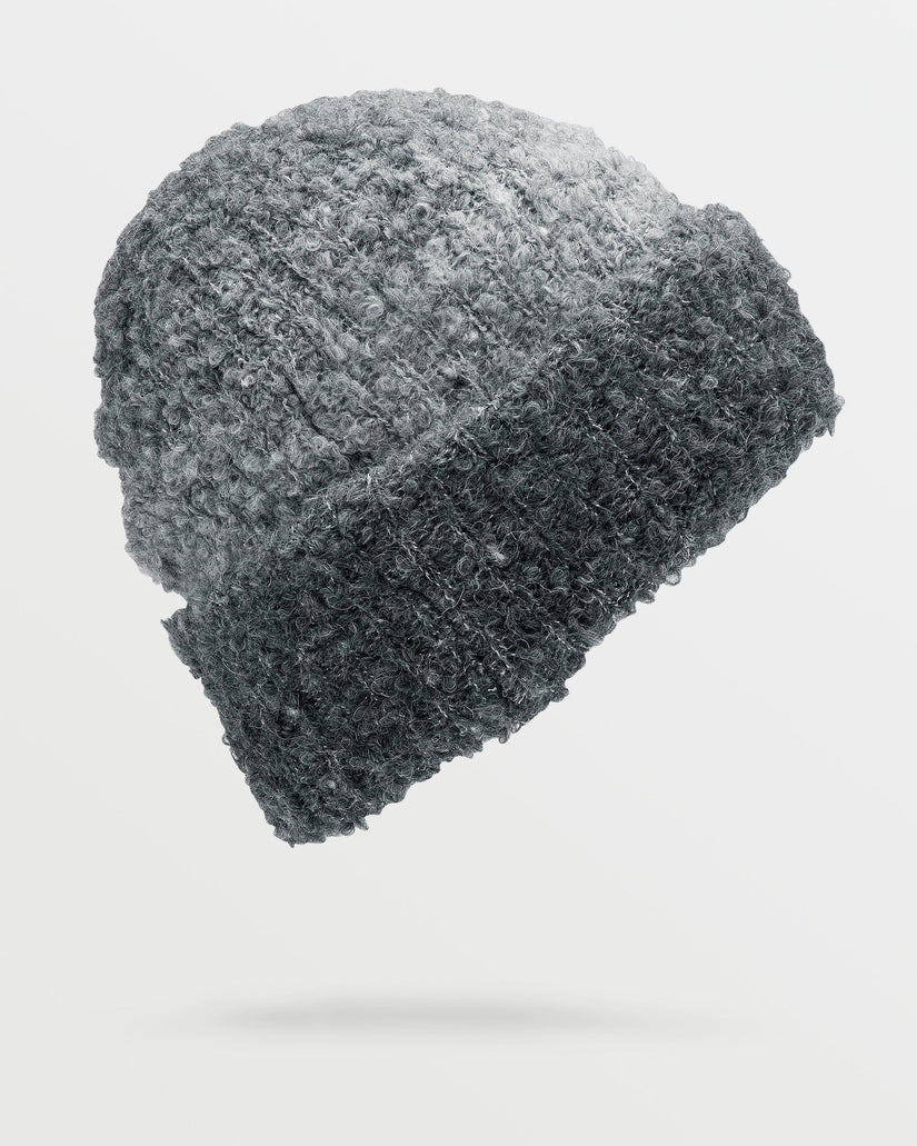 Womens Stone Teddy Beanie - Black