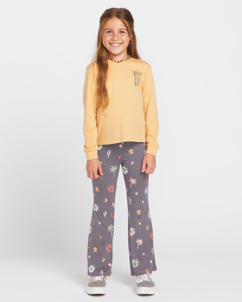 Little Girls Made From Stoke Long Sleeve Tee - Sand