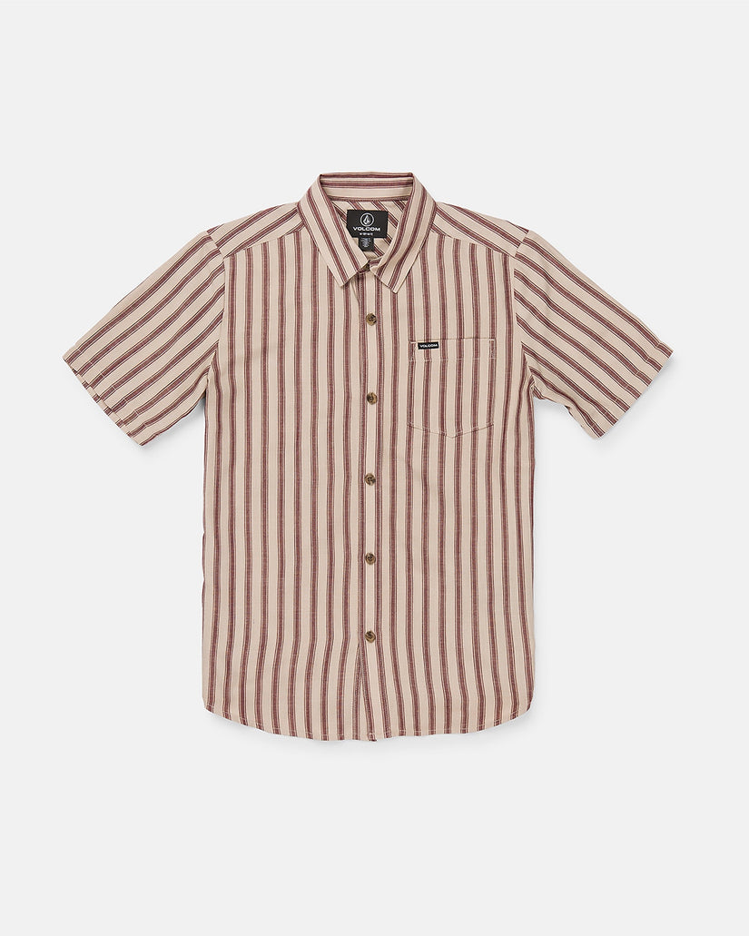 Big Boys Arvostripe Short Sleeve Shirt - Khaki