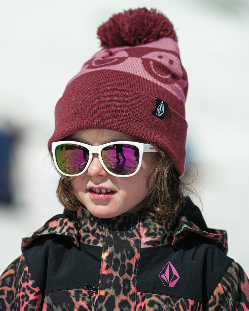 Kids Camoblast Beanie - Burgundy