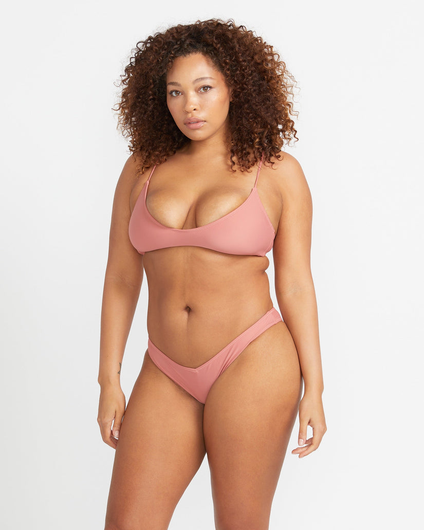 Simply Solid Crop Top - Mauve Rose