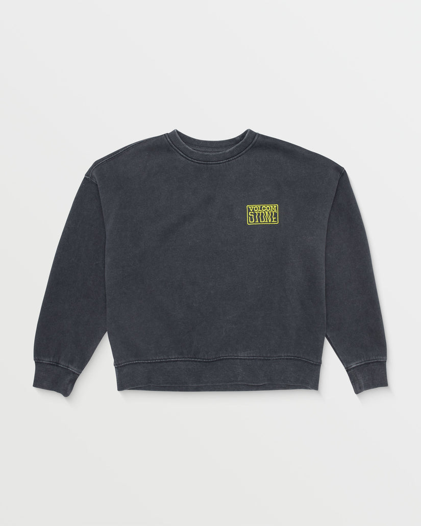 Big Boys Backwash Crew Sweatshirt - Charcoal Grey