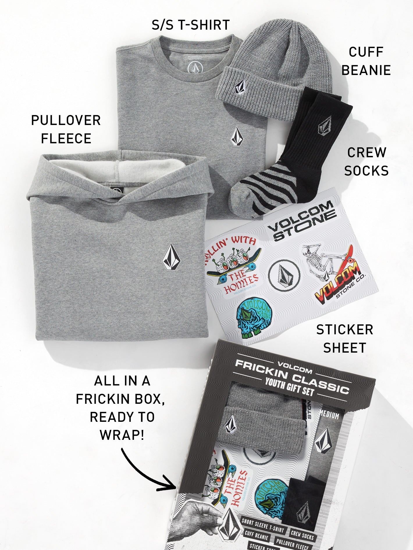 Kids 2023 Frickin Classic Gift Set - Heather Grey