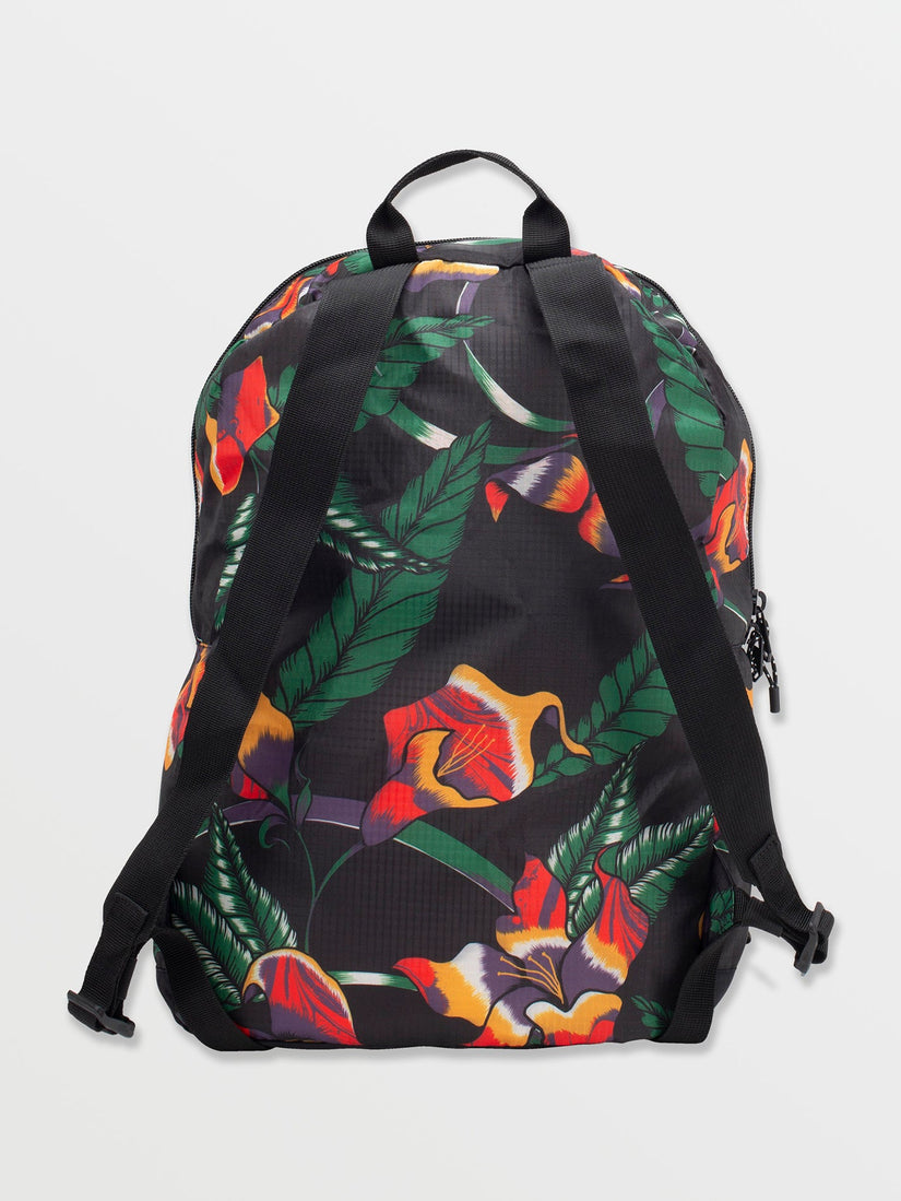 Bt Packable Backpack - Black Floral Print