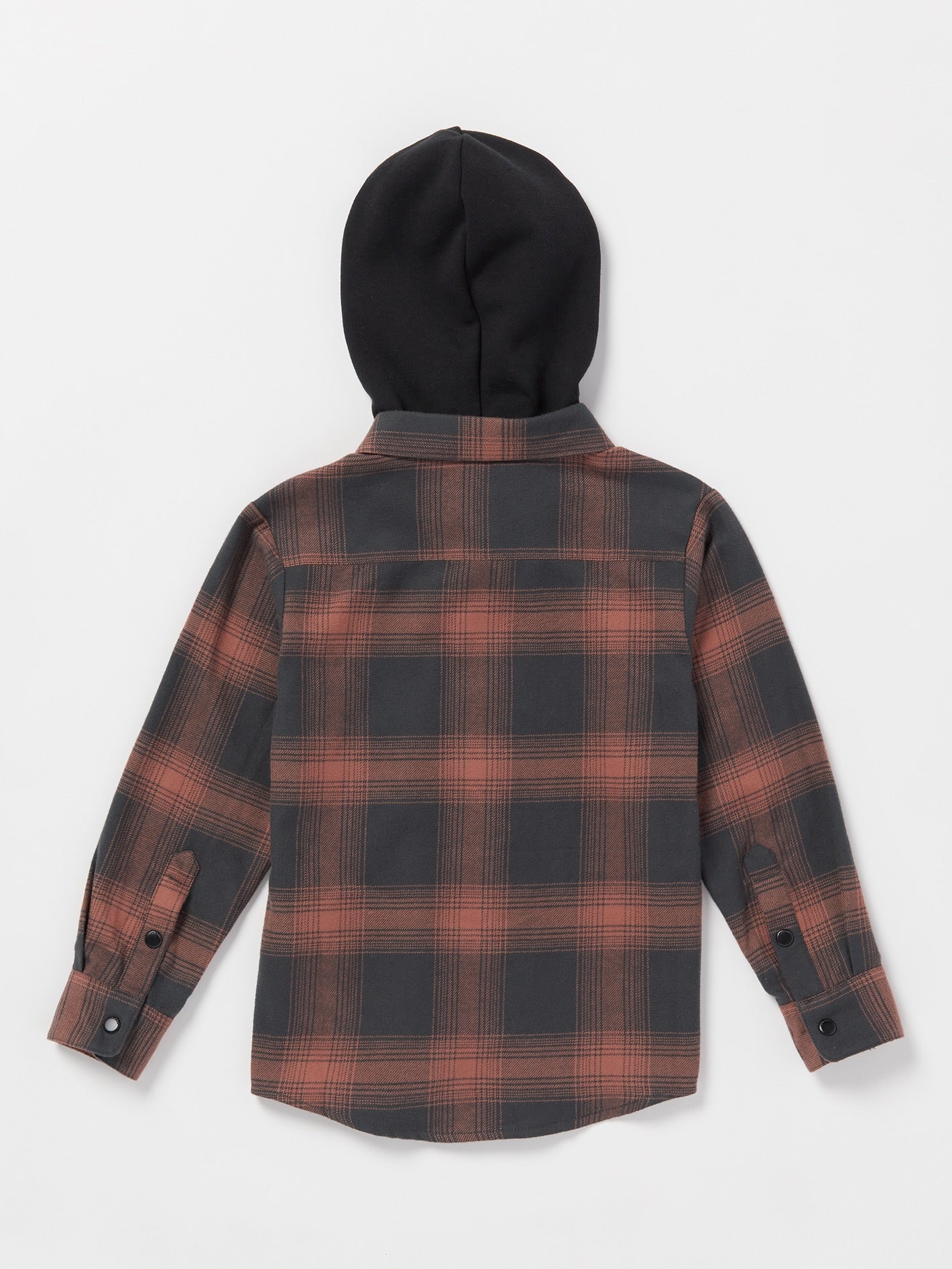 Little Boys Neta Stone Hooded Flannel - Stealth