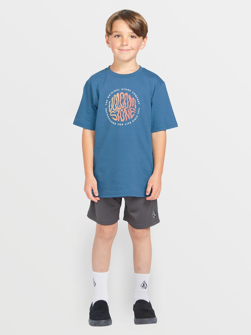 Little Boys Twisted Up Short Sleeve Tee - Dark Blue