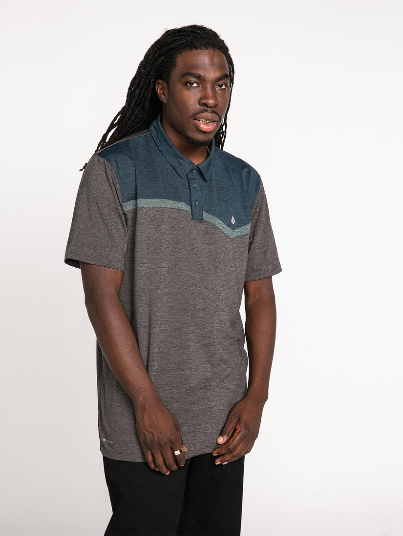 Hazard Break Short Sleeve Polo - Storm Cloud (A0132200_STC) [F]