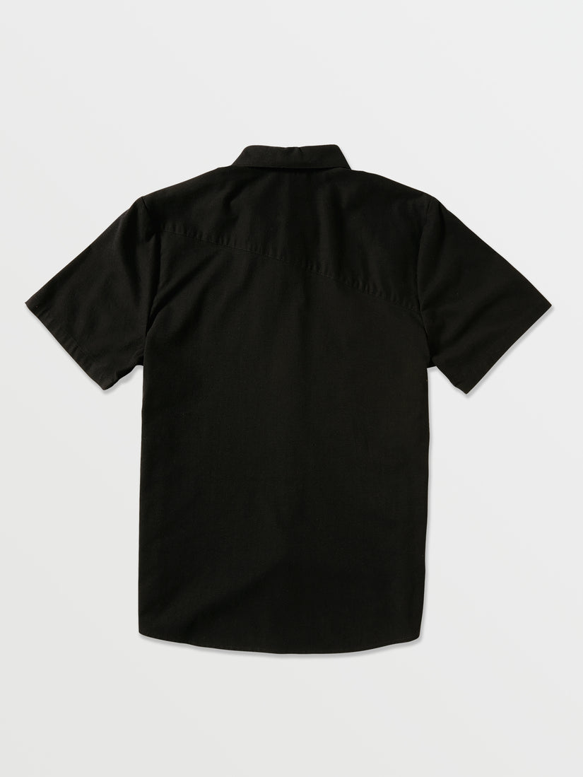 Everett Oxford Short Sleeve Shirt - New Black (A0412316_NBK) [B]