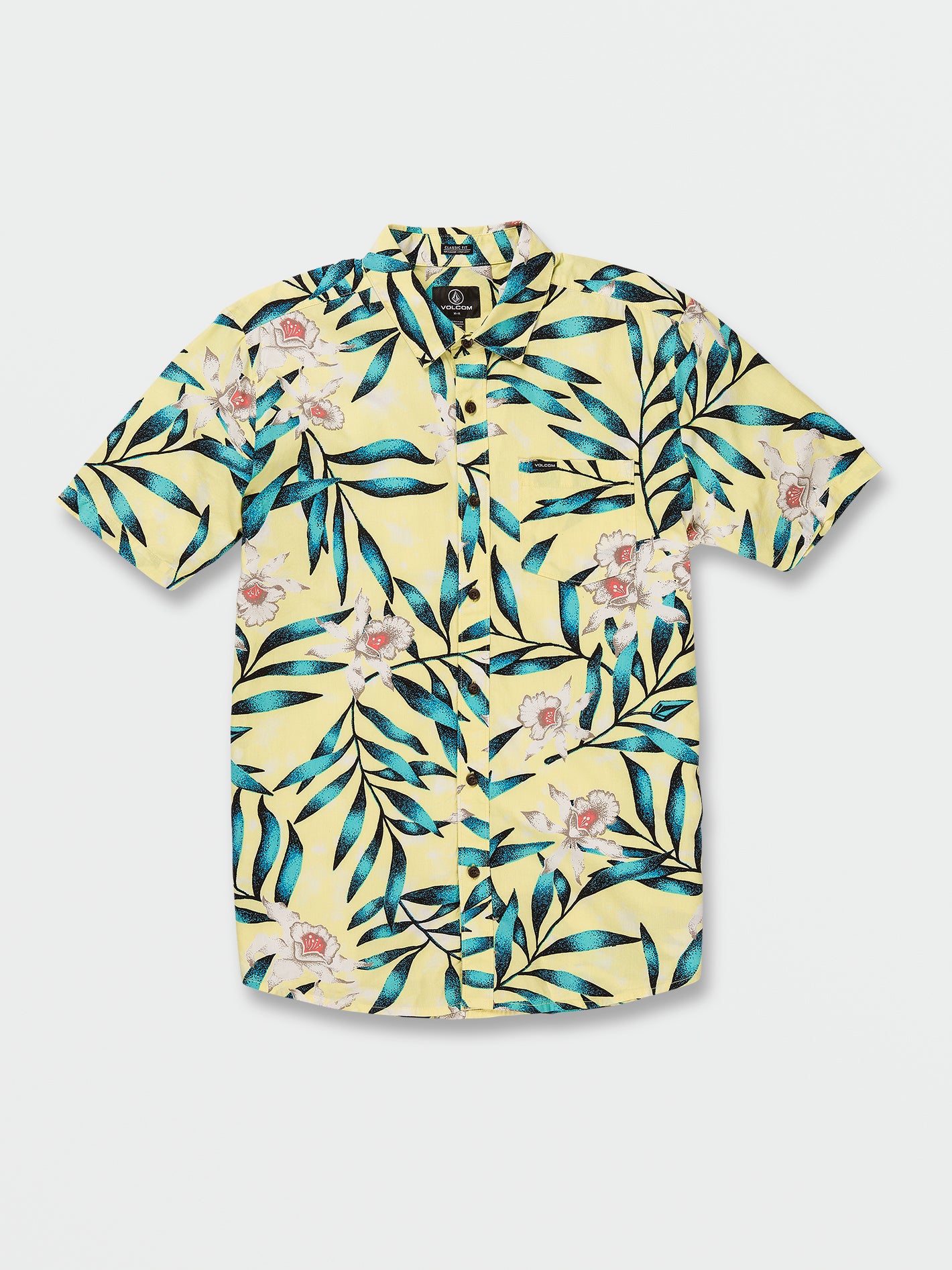 Tropical Hideout Short Sleeve Shirt - Glimmer Yellow