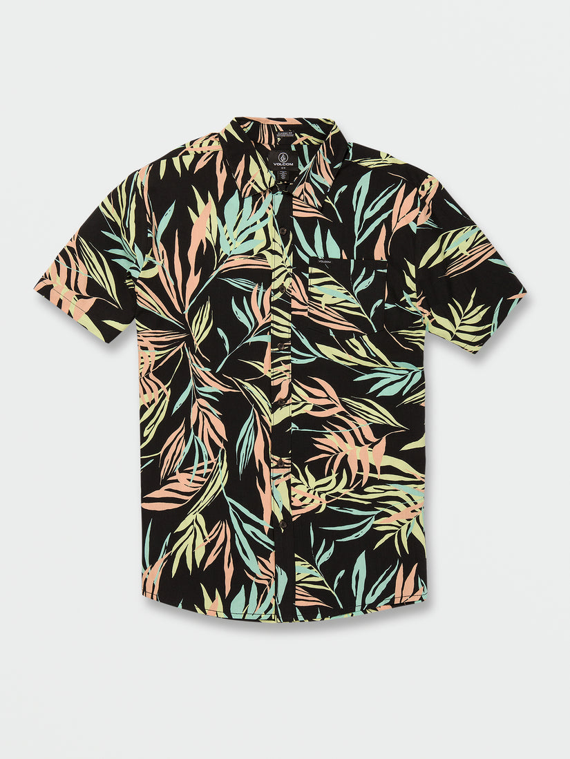 Bleeding Leaf Shirt Sleeve Shirt - Black (A0422303_BLK) [F]