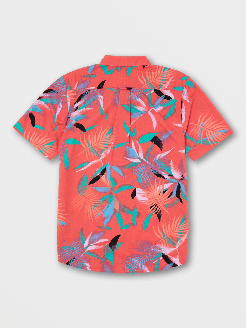 Leaf Spray Short Sleeve Shirt - Lava Rock Red (A0432203_LRR) [01]