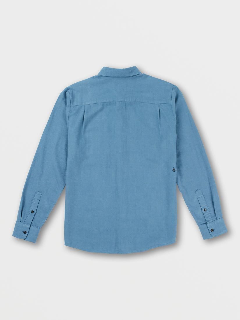 Caden Solid Long Sleeve Shirt - Slate Blue (A0532204_SLB) [B]