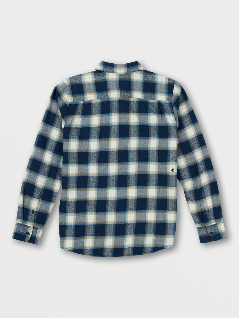 Caden Plaid Long Sleeve Flannel - Navy (A0542204_NVY) [2]