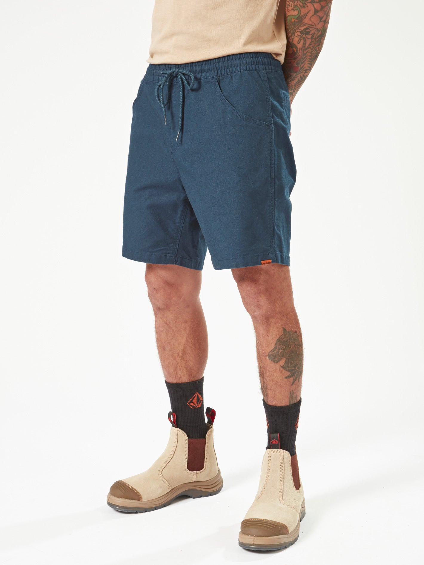 Volcom Workwear Caliper Elastic Waist Shorts - Navy – Volcom Canada