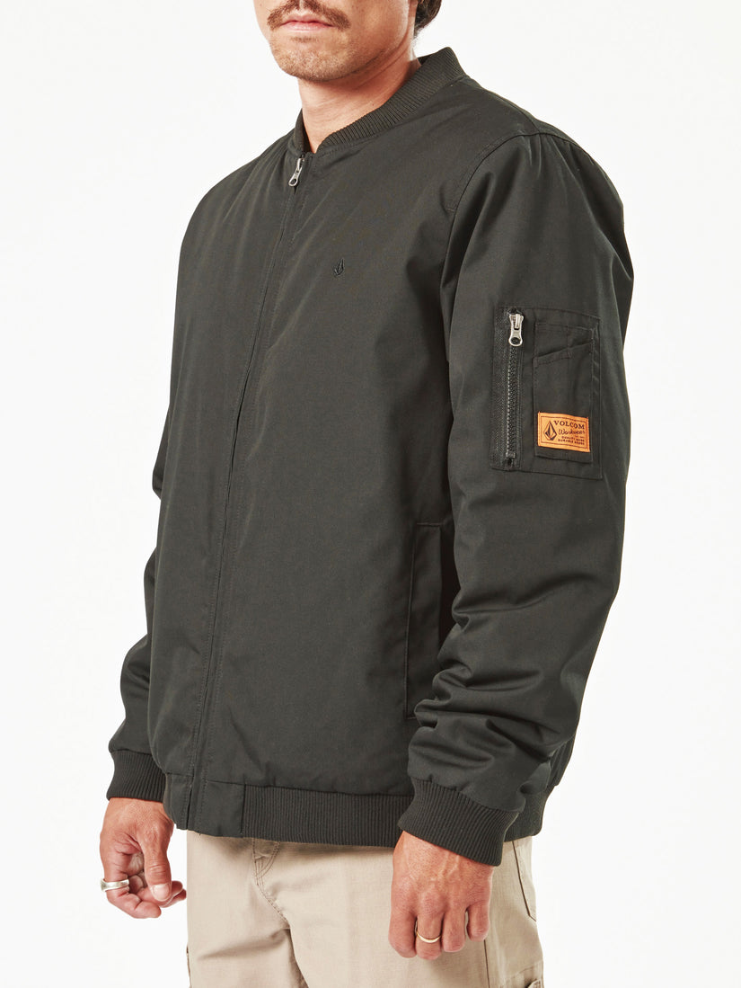 Volcom Workwear Boiler Bomber Jacket - Black (A1702000_BLK) [2]