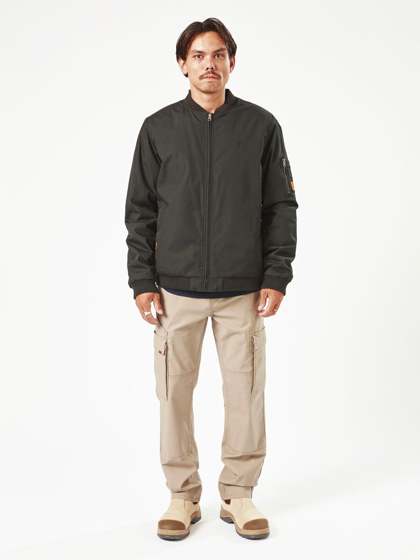 Volcom Workwear Boiler Bomber Jacket - Black (A1702000_BLK) [6]