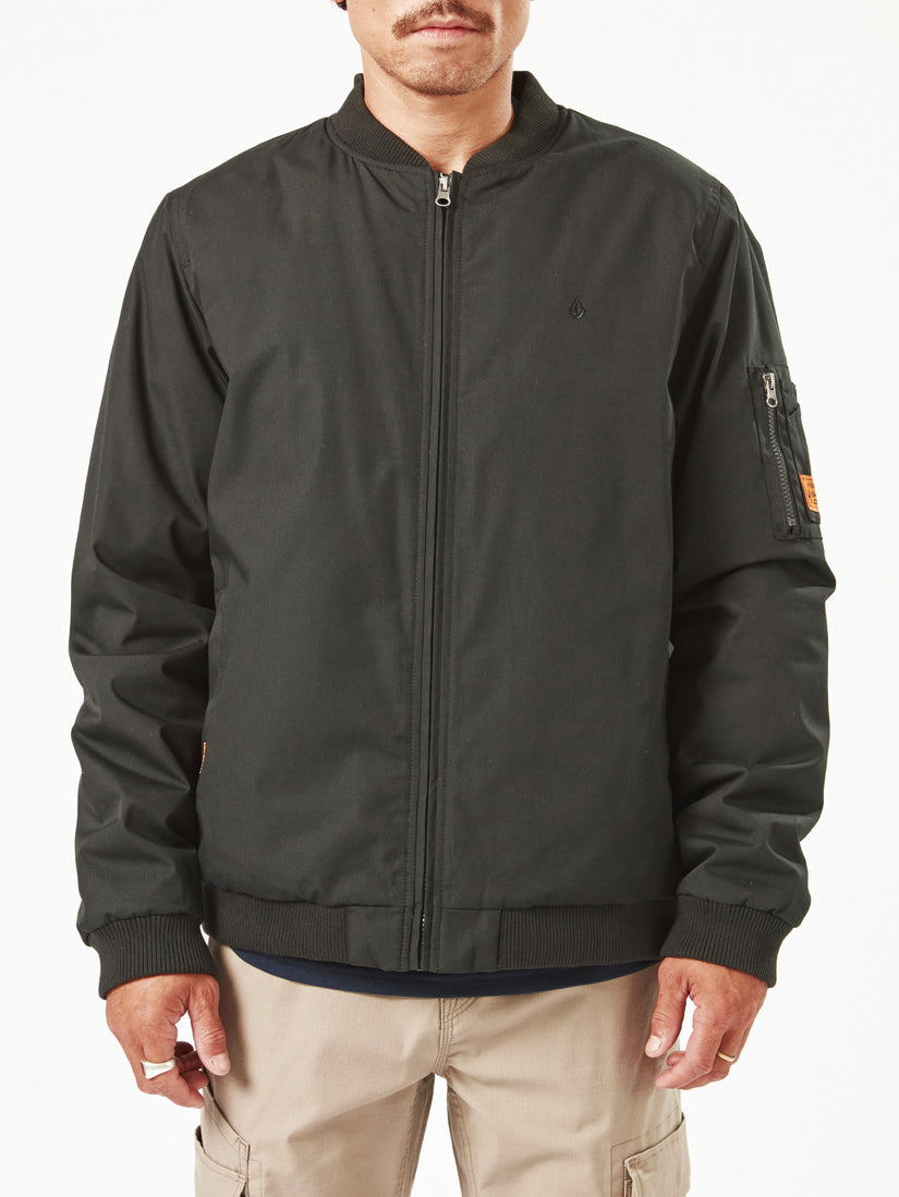 Volcom Workwear Boiler Bomber Jacket - Black (A1702000_BLK) [F]