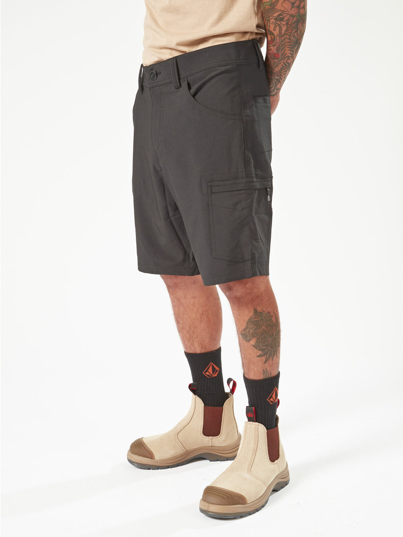 Volcom Workwear Slab Hybrid Shorts - Black (A3202000_BLK) [2]