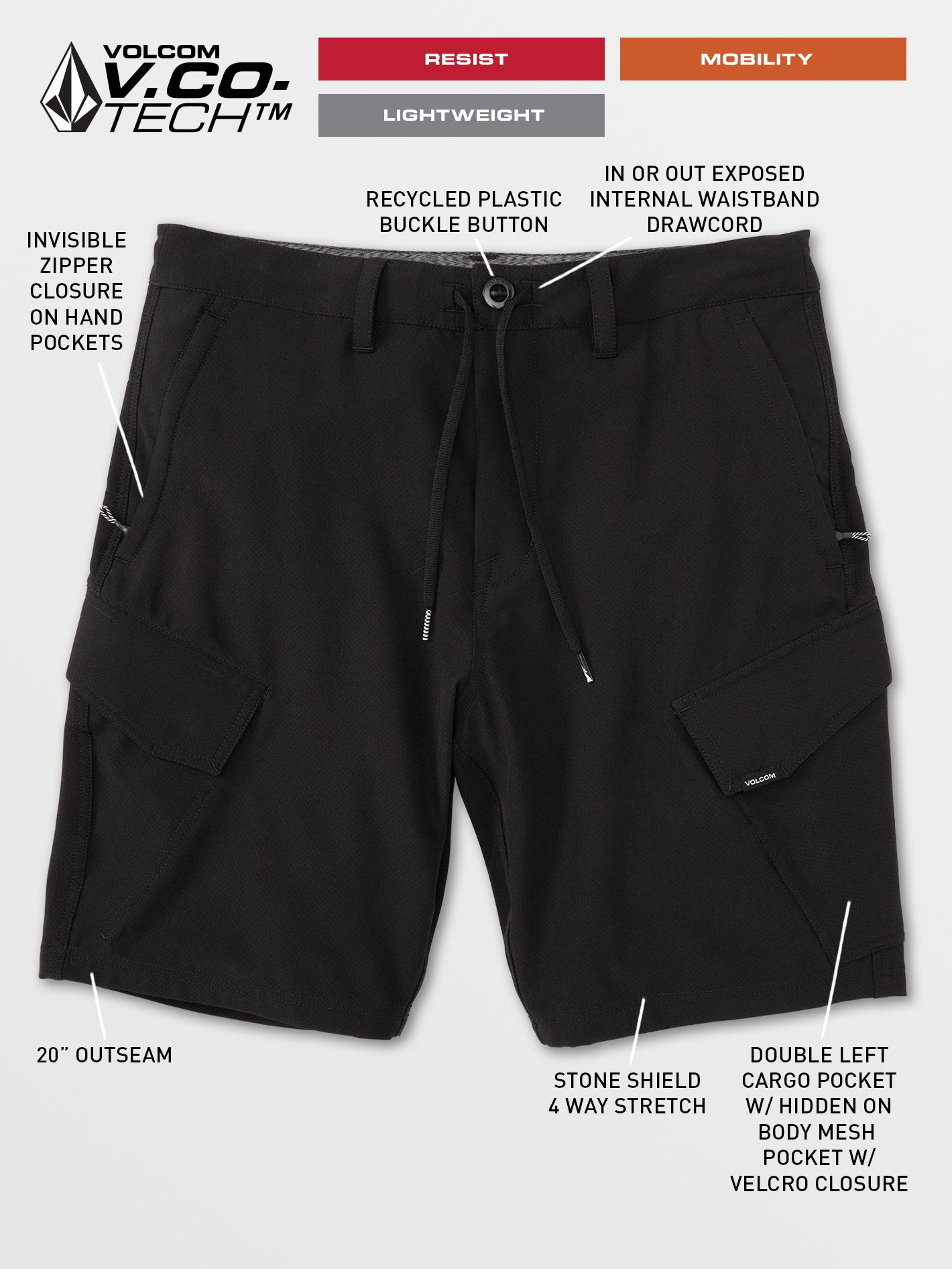 Women's Hybrid Short - Black