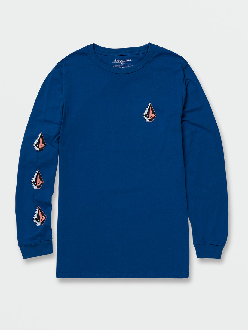 Iconic Stone Long Sleeve Tee - Royal (A3632200_ROY) [F]