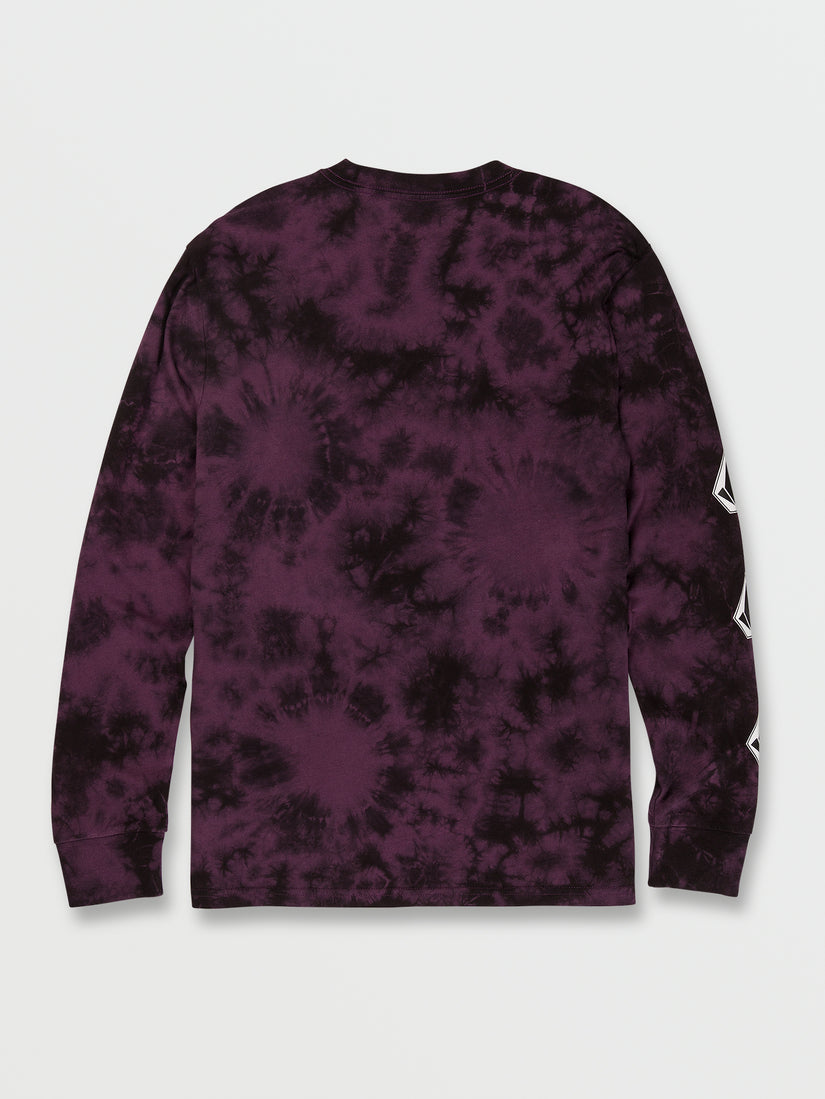 Iconic Stone Dye Long Sleeve Tee - Mulberry (A3632201_MUL) [B]