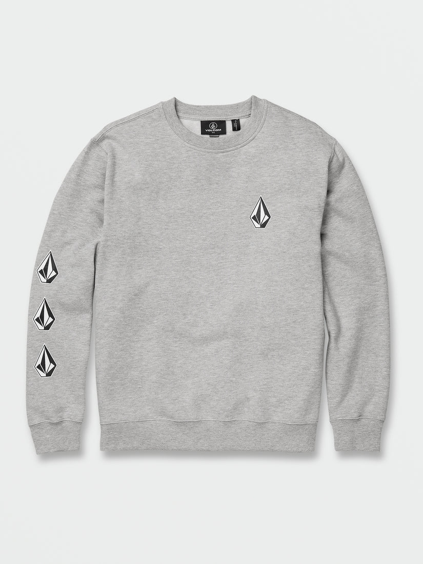 Iconic Stone Crew Sweatshirt - Heather Grey (A4642200_HGR) [F]