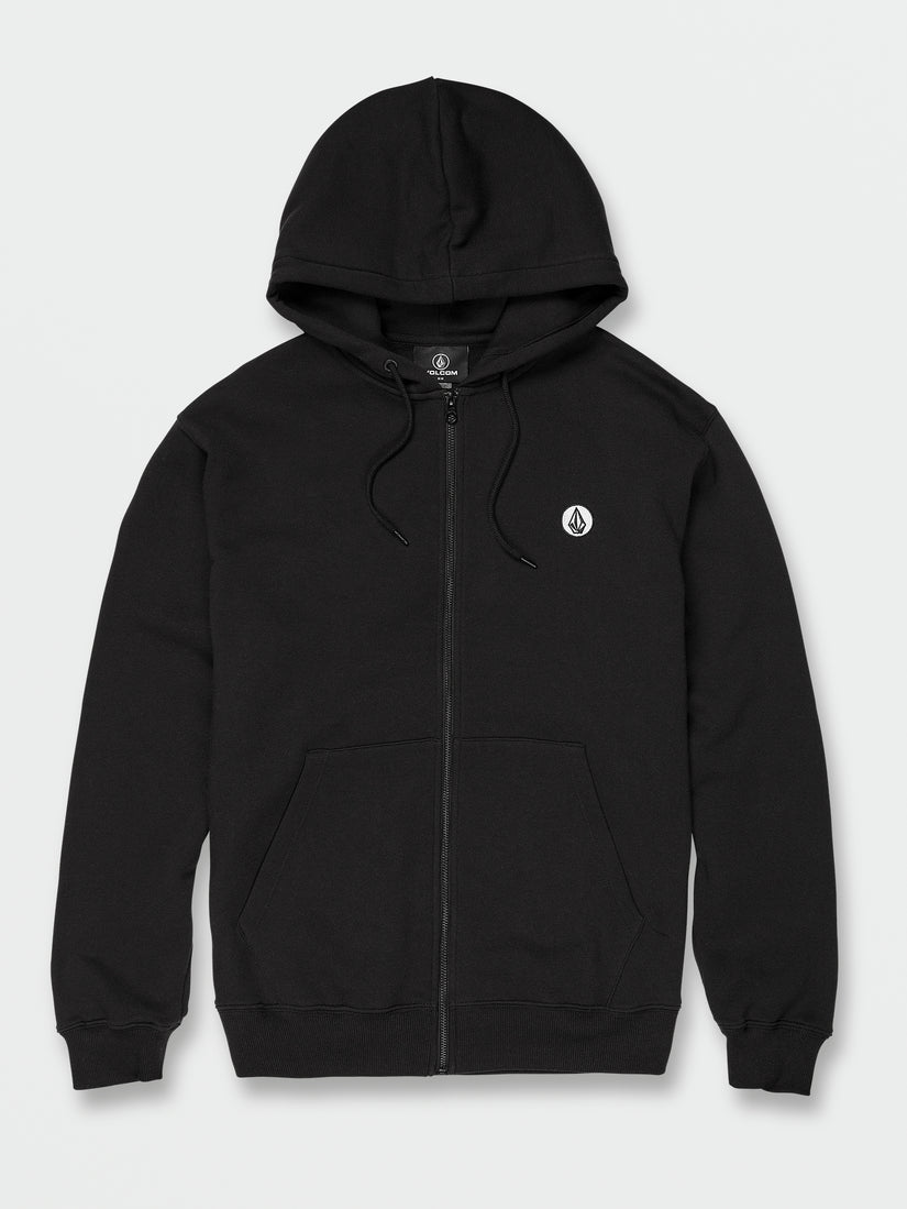 Single Stone Zip Fleece Hoodie - Black (A4842201_BLK) [F]