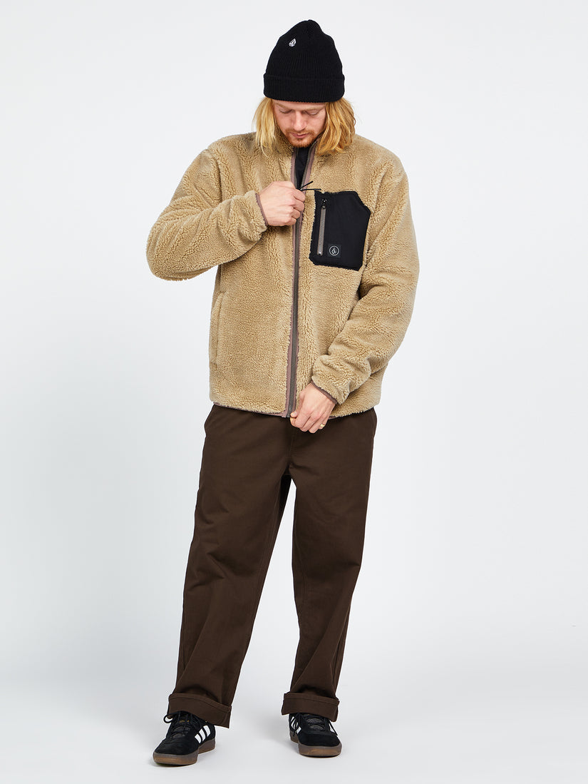 Muzzer Fuzzar Zip Hoodie - Khaki (A4842203_KHA) [2]