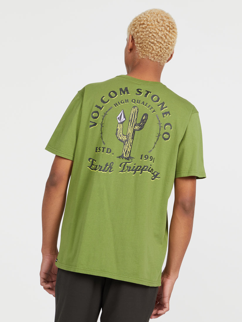 Prickly Farm To Yarn Short Sleeve Tee - Mossstone (A5042200_MSS) [F]