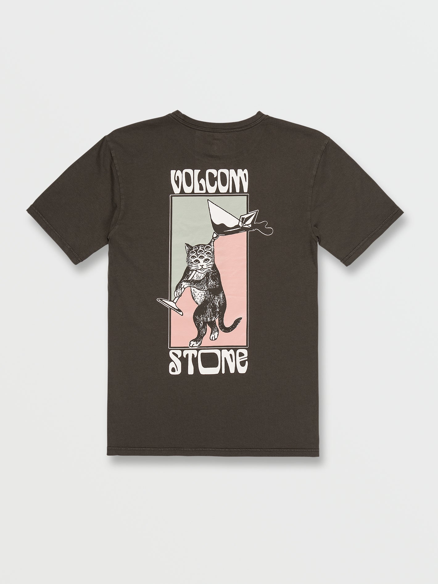 Feline Short Sleeve Tee - Rinsed Black