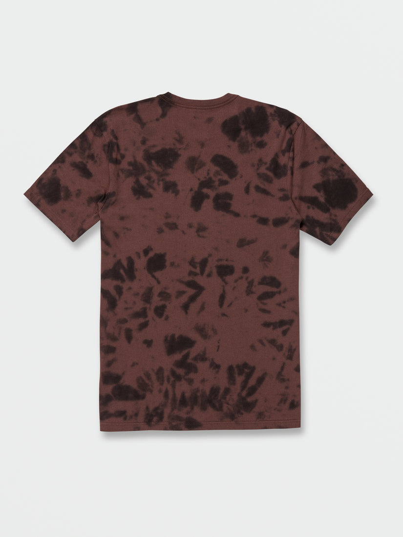 Iconic Stone Dye Short Sleeve Tee - Mahogany (A5232200_MAH) [B]