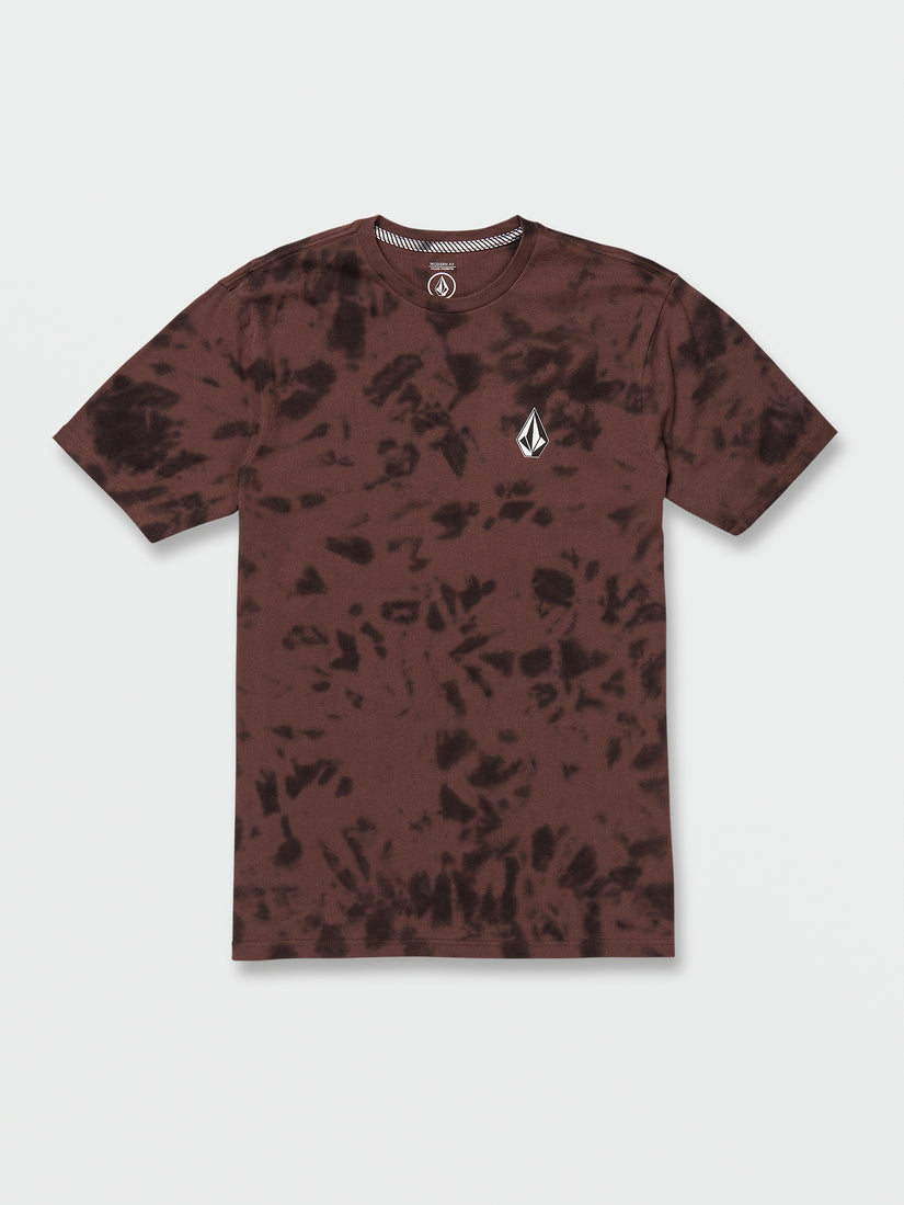 Iconic Stone Dye Short Sleeve Tee - Mahogany (A5232200_MAH) [F]