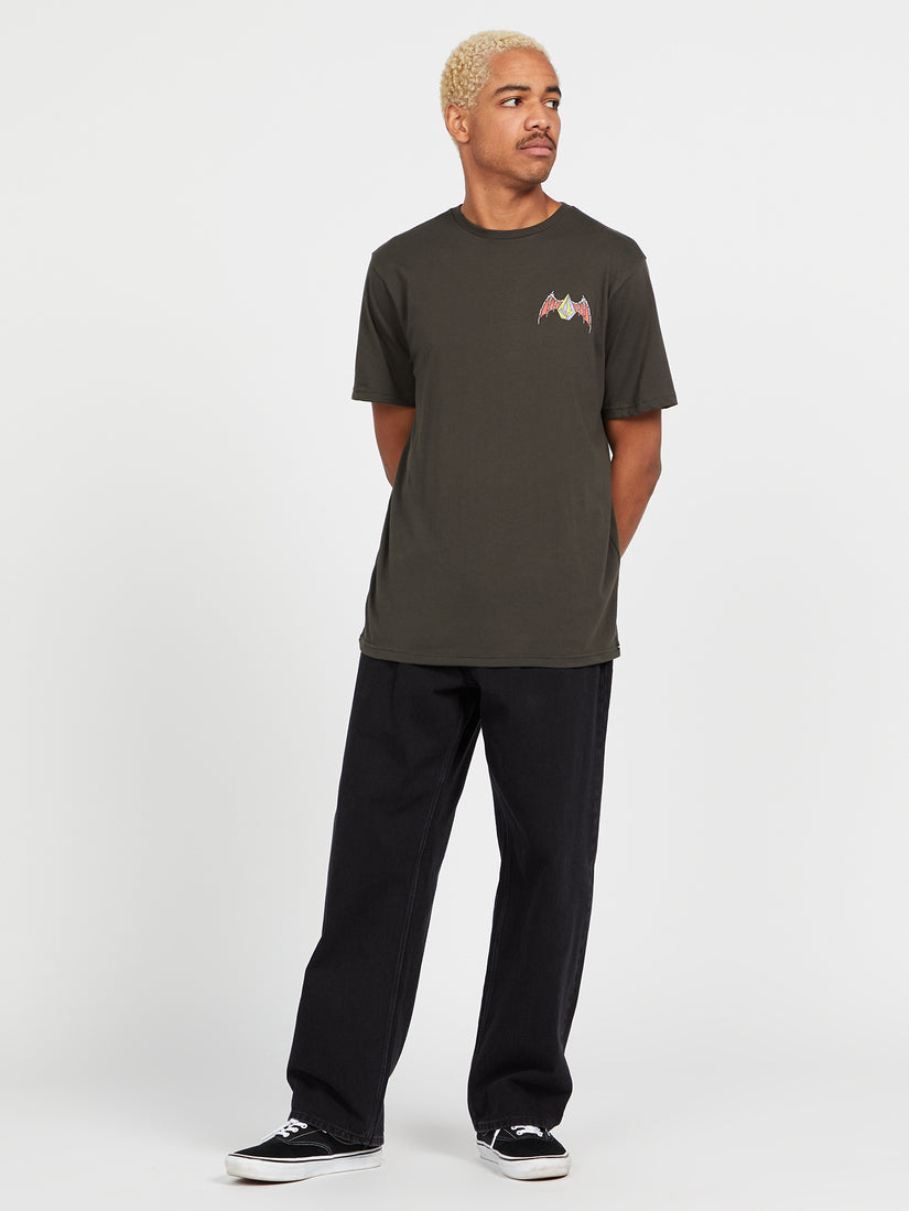 Hessian Short Sleeve Tee - Washed Black (A5242201_WSB) [1]