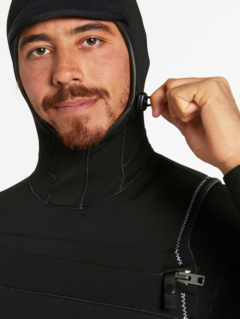 4/3MM HOODED CHESTZIP FULLSUIT - BLACK (A9532002) [10]