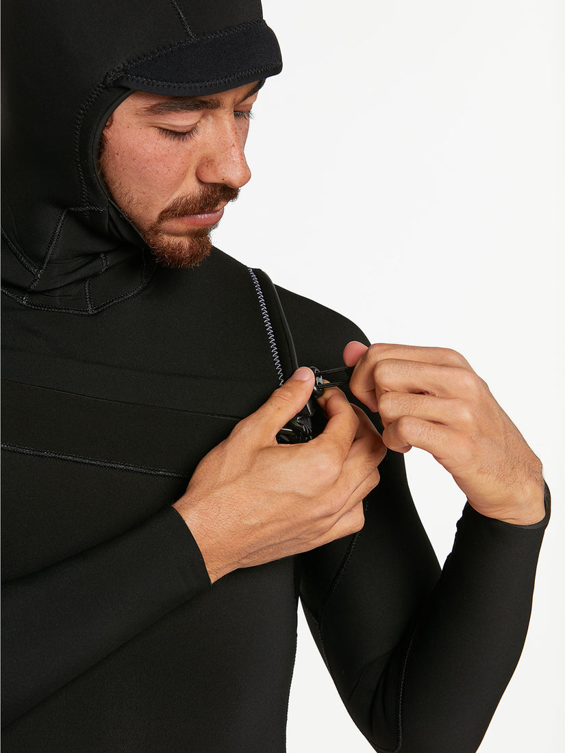 4/3MM HOODED CHESTZIP FULLSUIT - BLACK (A9532002) [11]