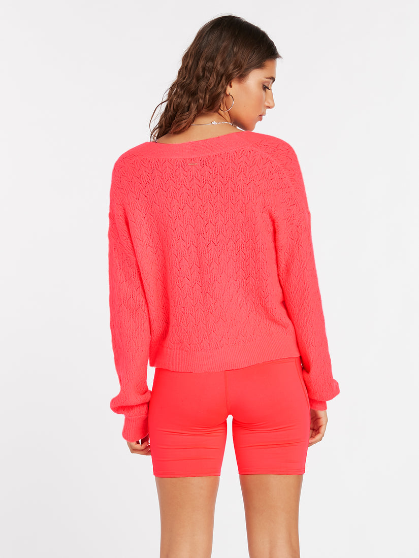 CARDIGAN BCH SWEATER - ELECTRIC CORAL (B0722201_ELC) [B]