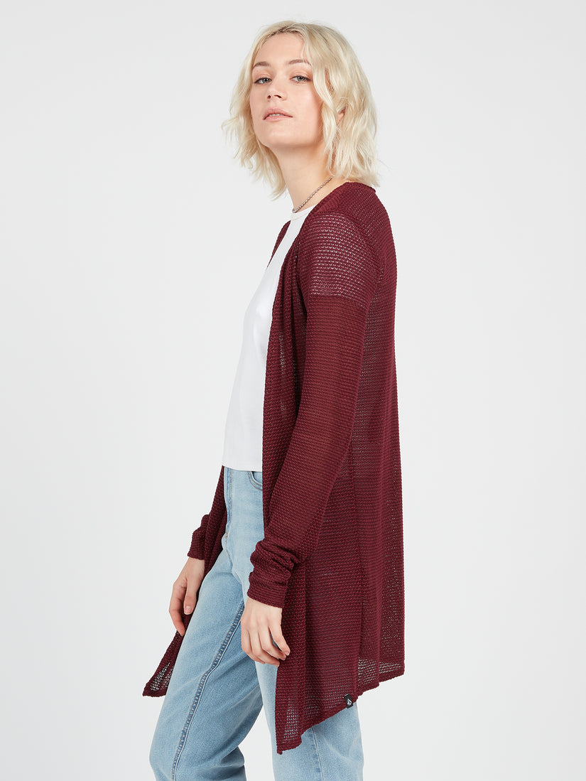 Go Go Wrap Cardigan - Burgundy (B0732209_BUR) [1]