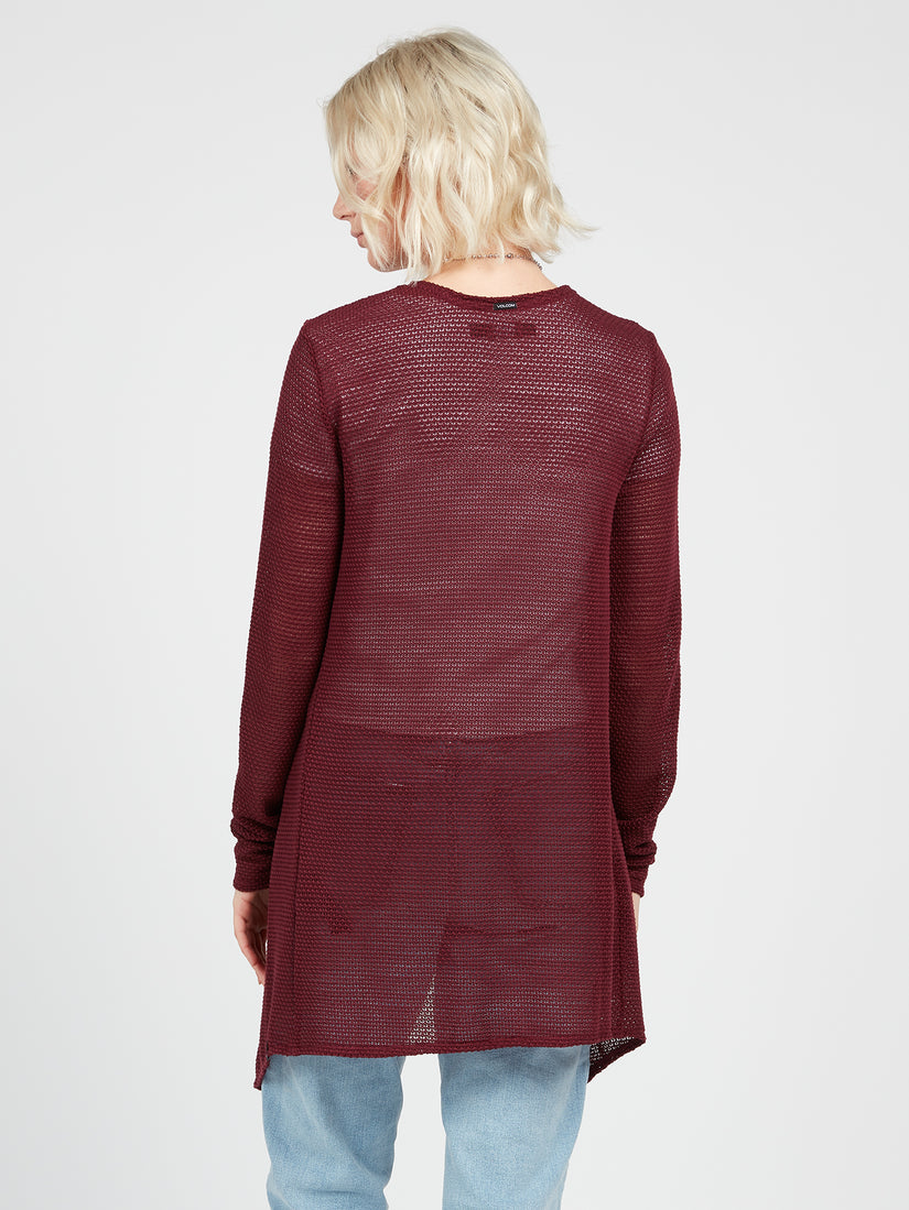 Go Go Wrap Cardigan - Burgundy (B0732209_BUR) [B]