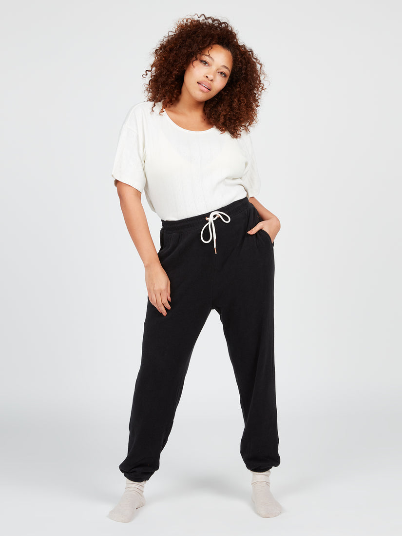 Lived In Lounge Fleece Pant Plus Size - Black (B1111801P_BLK) [02]