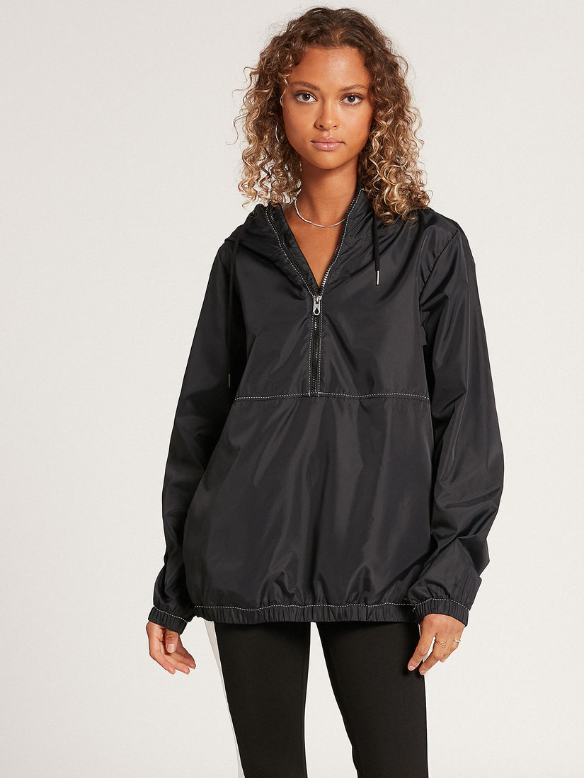 Wind It Up Windbreaker Jacket - Black (B1542103_BLK) [F]