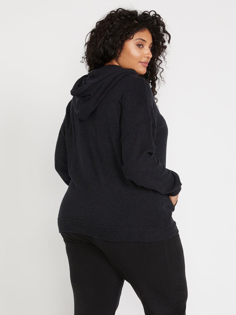 Lived In Lounge Zip Fleece Plus Size - Black (B3111802P_BLKI) [B]