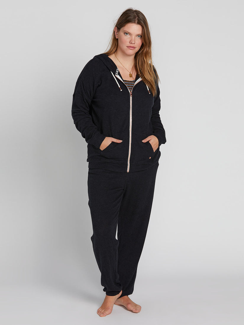 Lived In Lounge Zip Fleece - Black (B3111802P_BLK) [4]