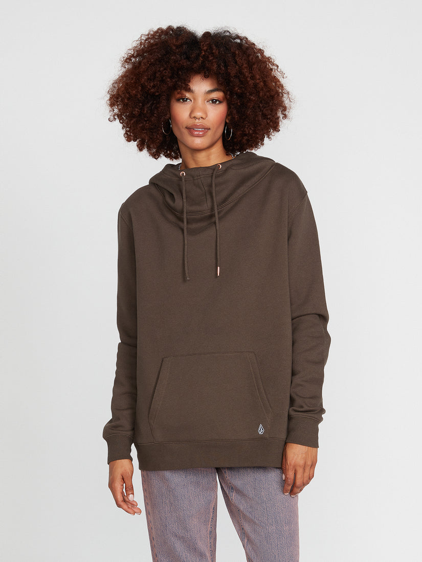 Walk It Out High Neck Hoodie - Espresso (B4132207_ESP) [1]