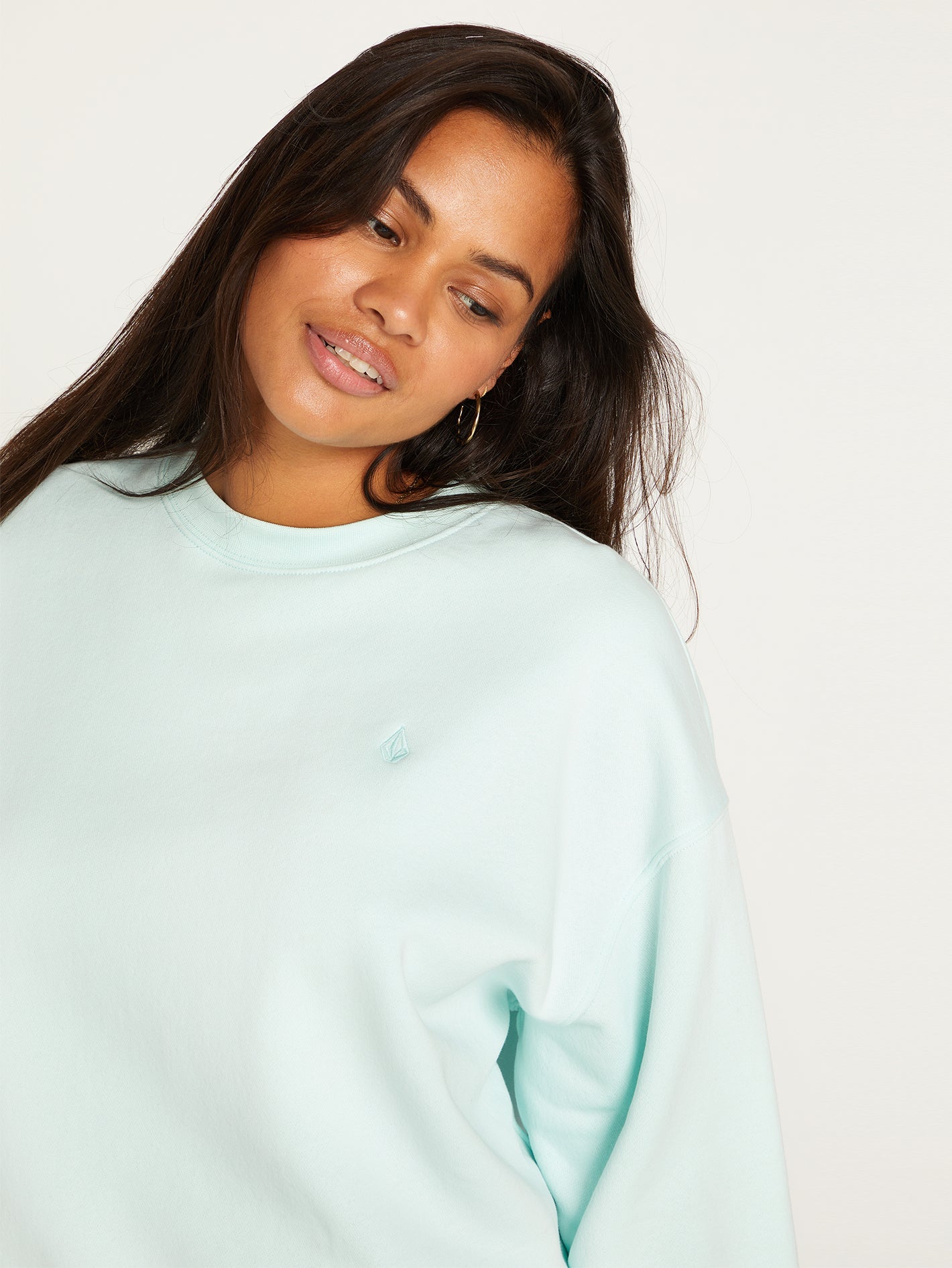 Stone Heart II Crew Sweatshirt - Pale Aqua