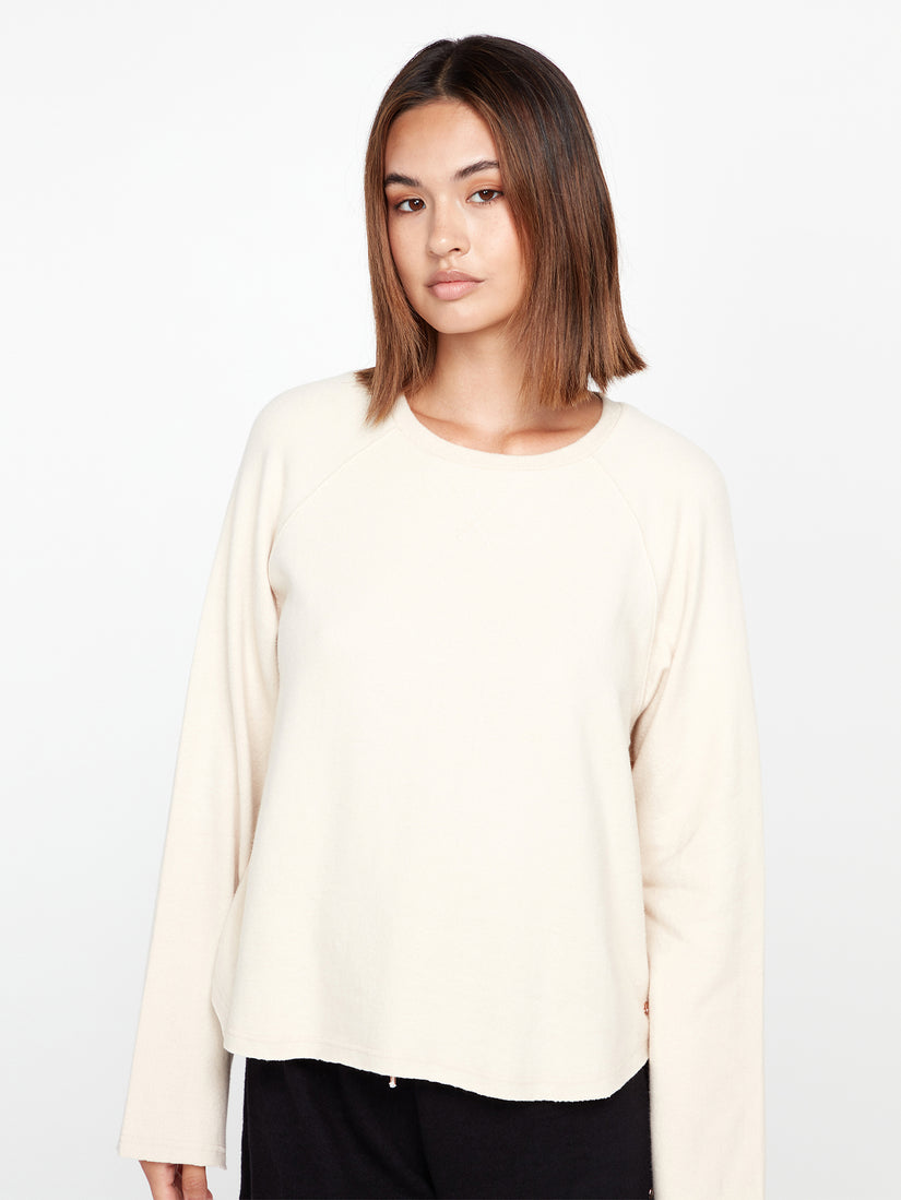 Lived in Lounge Retro Crew Sweatshirt - Cream (B4622301_CRM) [1]