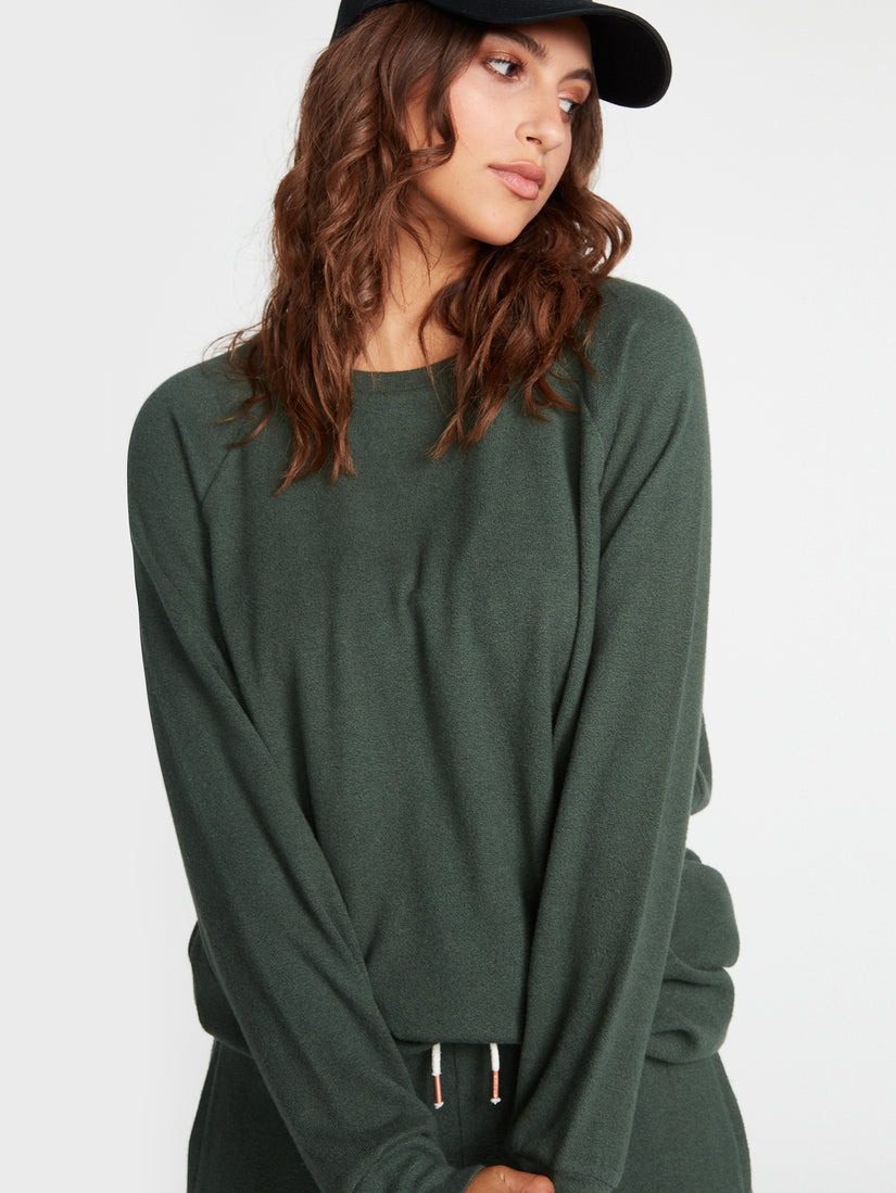 Lived In Lounge Fleece Sweatshirt - Dark Pine (B4632200_DPN) [2]