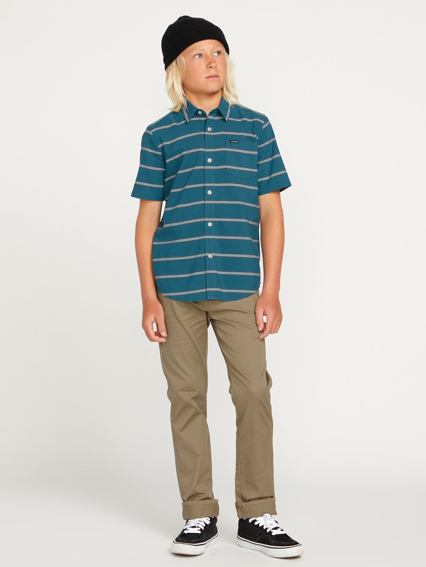 Big Boys Sayzon Stripe Short Sleeve Shirt - Aged Indigo