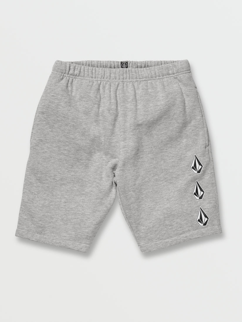 Big Boys Iconic Stone Fleece Shorts - Heather Grey (C1032202_HGR) [2]