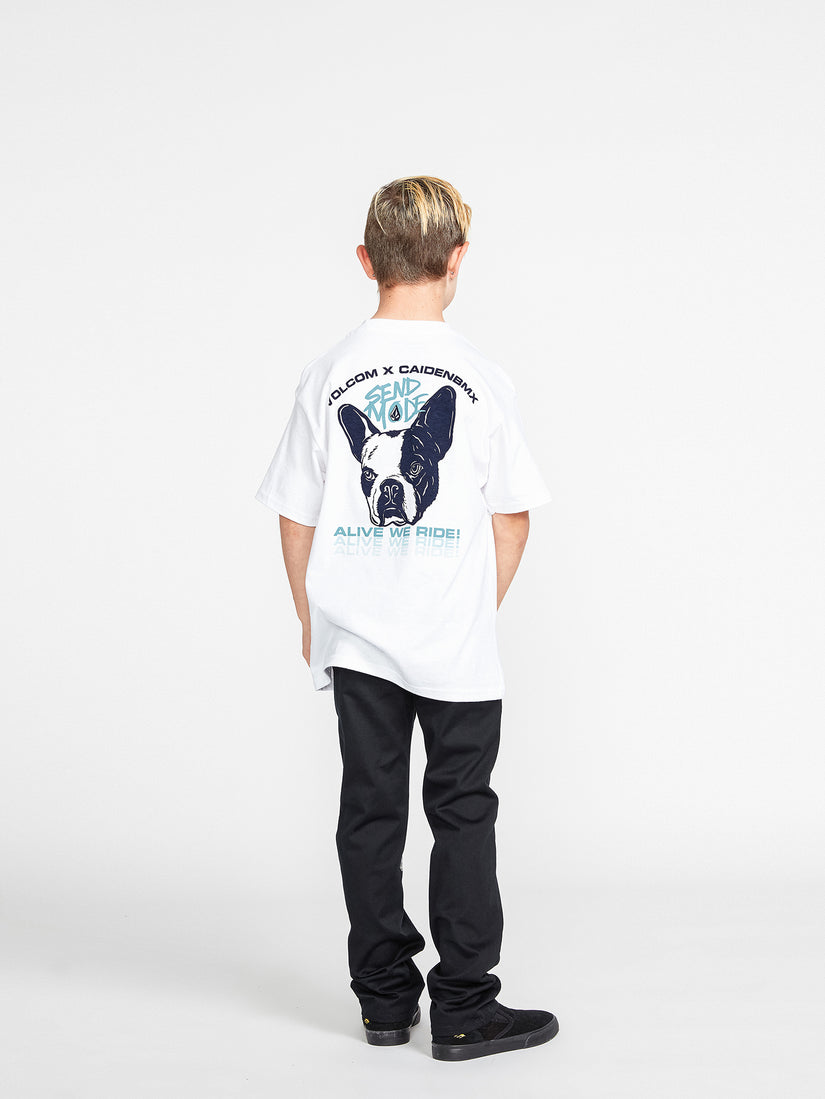 Big Boys Maddee Short Sleeve Tee - White (C3532232_WHT) [B]